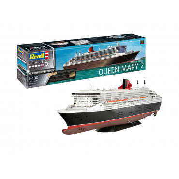 KIT PARA MONTAR REVELL OCEAN LINER QUEEN MARY 2 PLATINUM EDITION 1/400 913 PEÇAS REV 05199